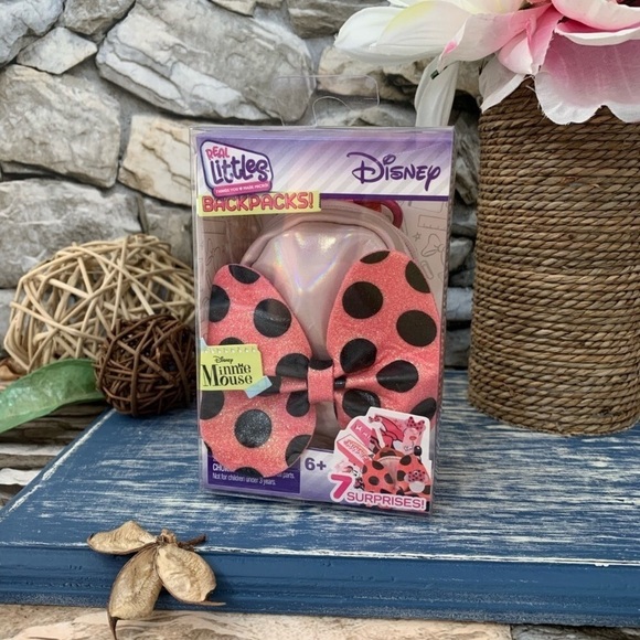 Disney Other - Disney Real Littles Minnie Mouse Pink Polka Dot Mini Backpack